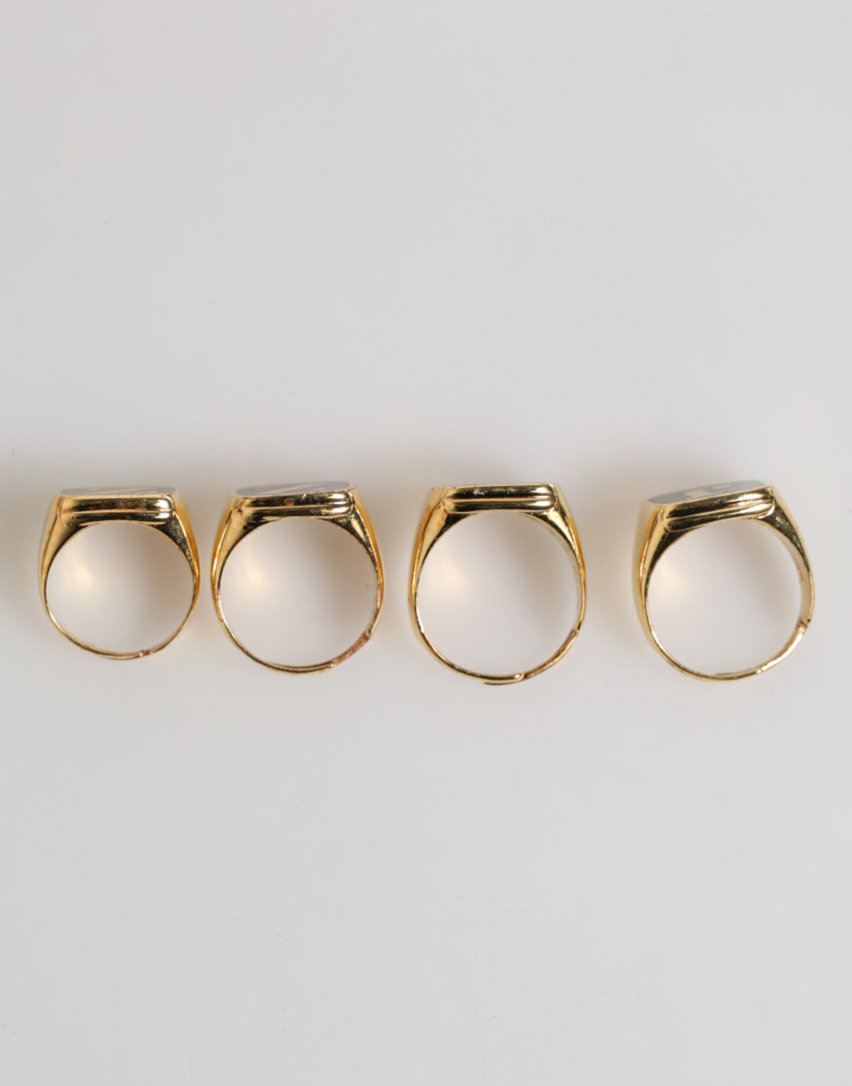 Dolce & Gabbana Verguld Messing JAZZ Letterset 4 Delen Verstelbare Ring