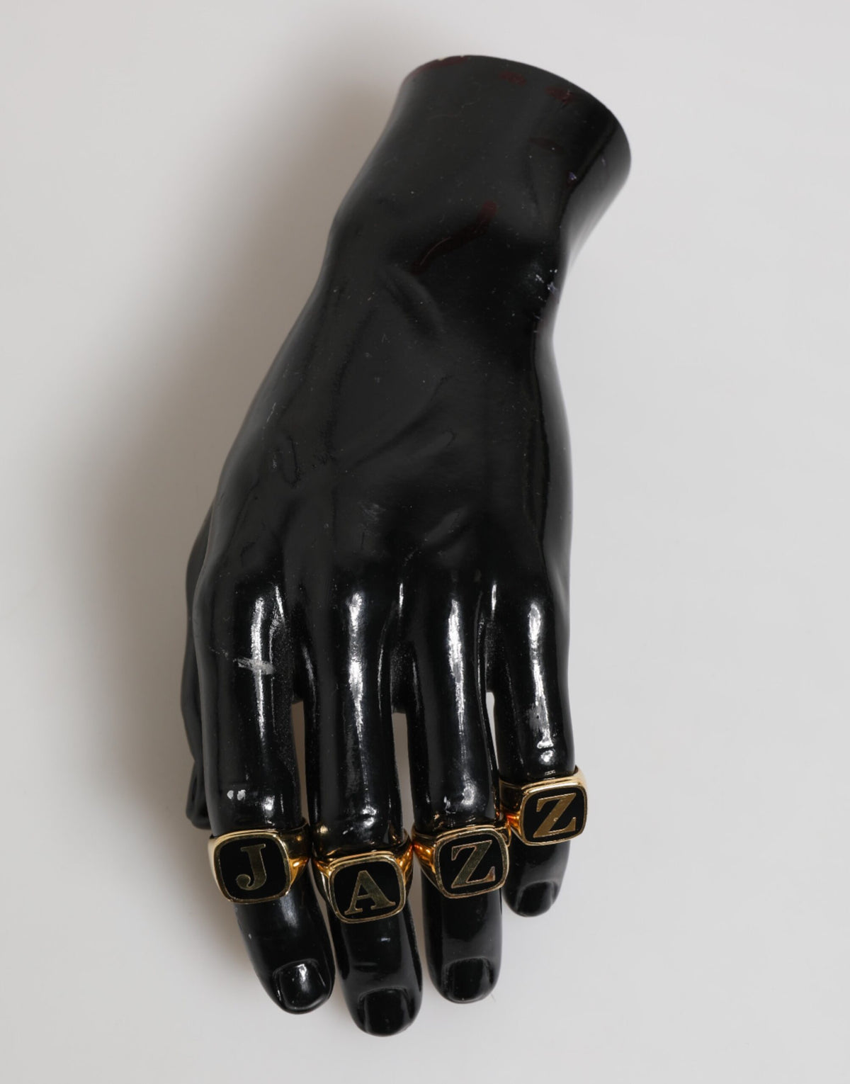 Dolce & Gabbana Verguld Messing JAZZ Letterset 4 Delen Verstelbare Ring