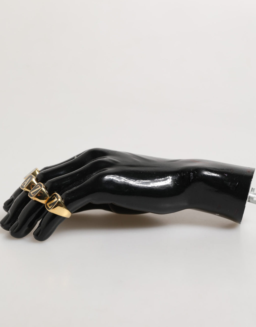 Dolce & Gabbana Gold-Ton Messing JAZZ Letter Set 4 Stück verstellbaren Ring