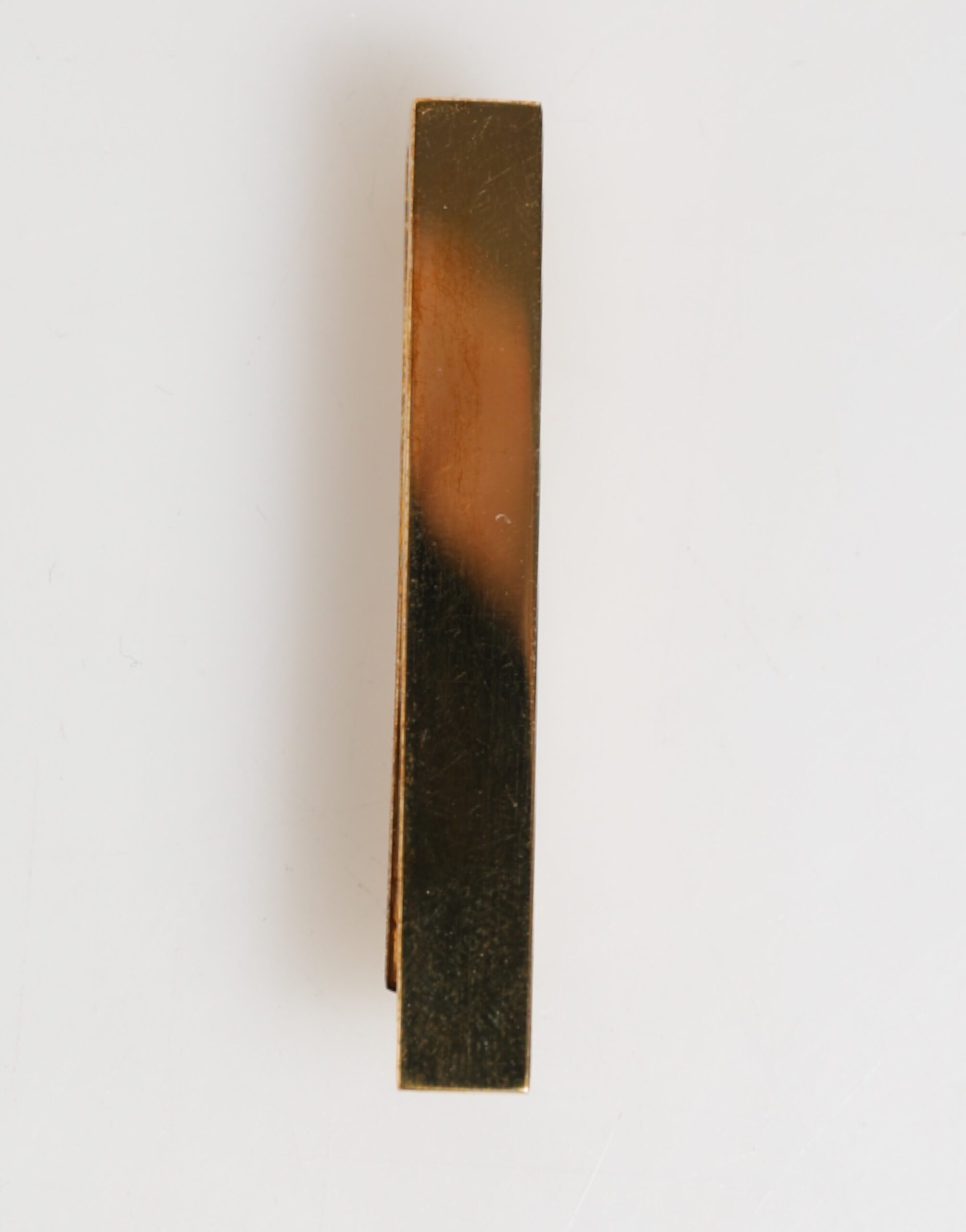 Dolce & Gabbana Gold-Ton Messing Logo Branded Männer Accessoire Krawattenklammer Bar