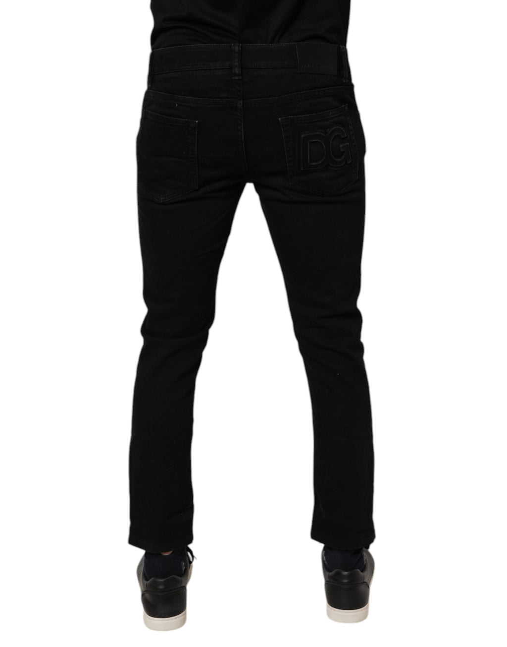 Dolce & Gabbana Schwarze Baumwolle Skinny Jeans Männer Hosen Hosen