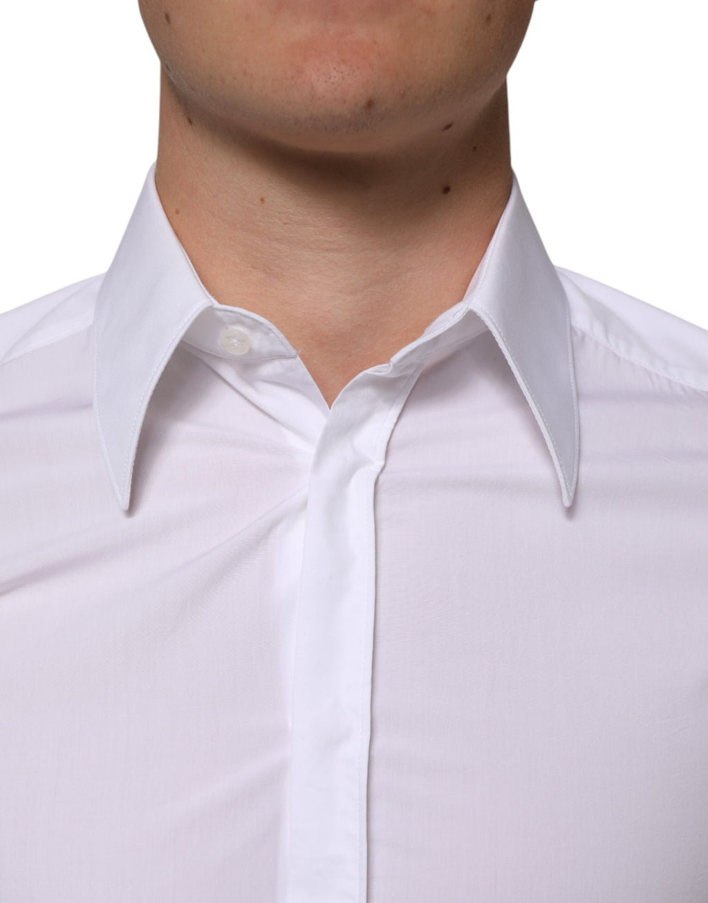 Dolce & Gabbana Weißes Baumwollhemd MARTINI mit langen Ärmeln