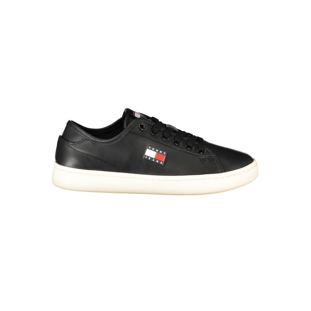 Tommy Hilfiger Schwarzer Leder-Sneaker