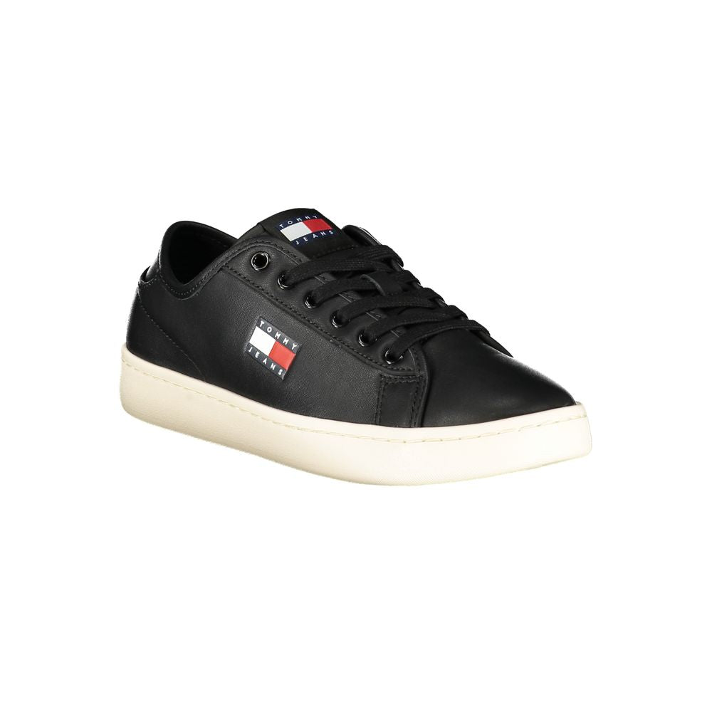 Tommy Hilfiger Schwarzer Leder-Sneaker
