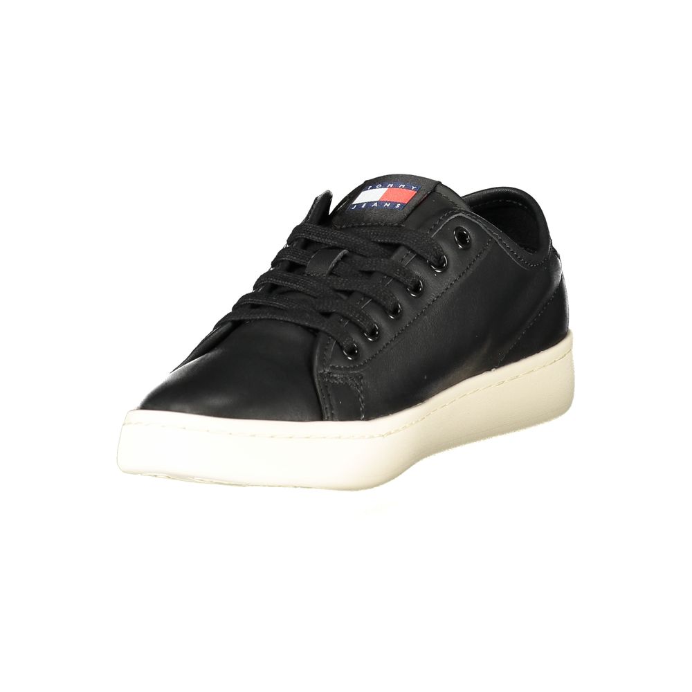 Tommy Hilfiger Schwarzer Leder-Sneaker