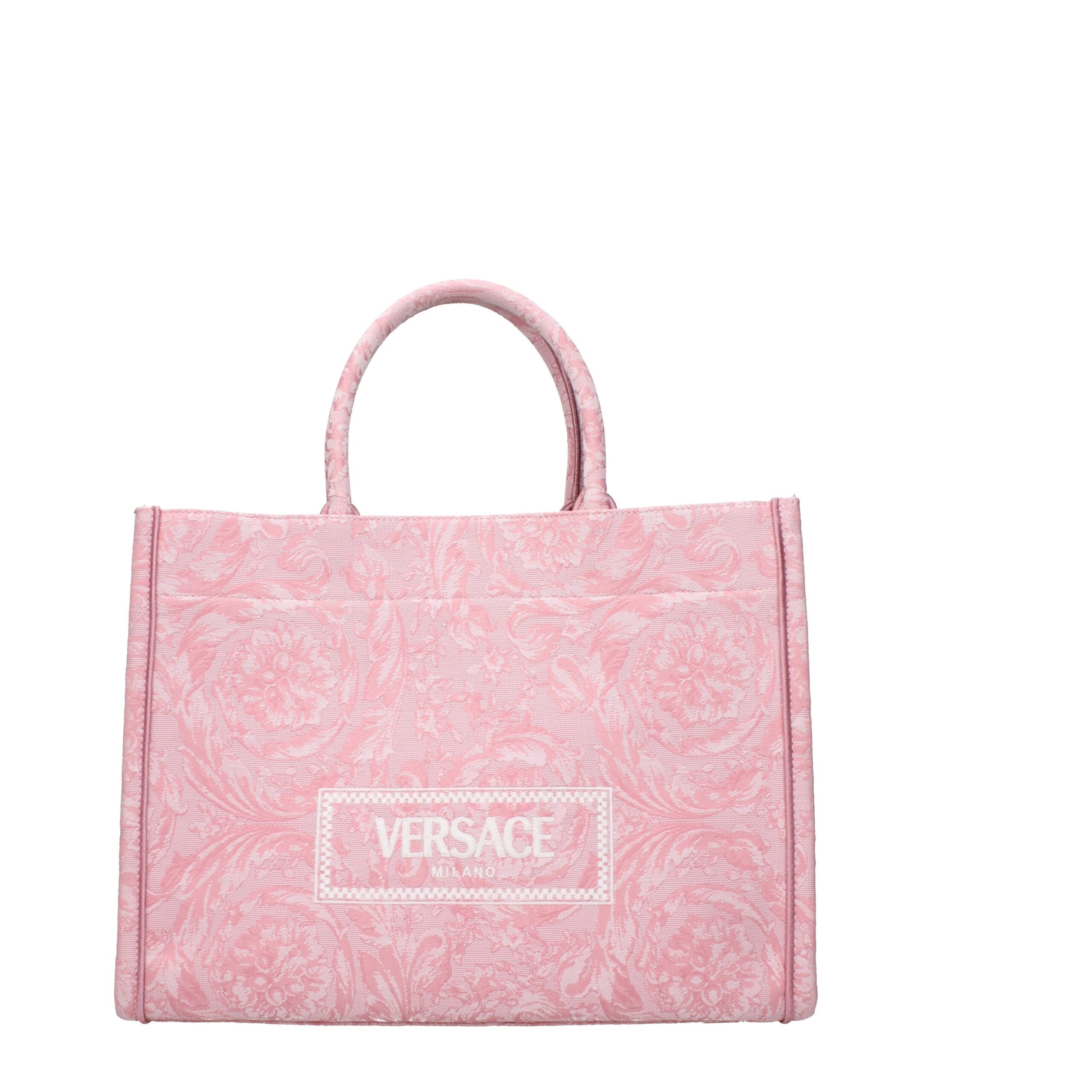 Versace Rosa Stoffhandtaschen