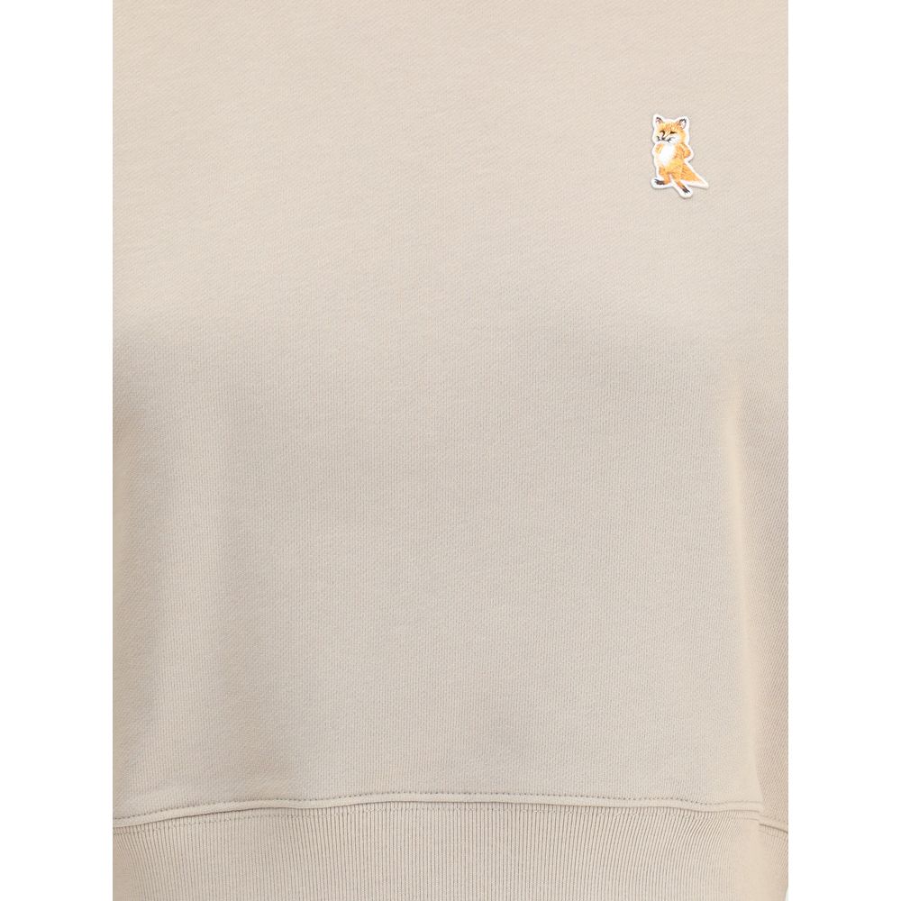 Maison Kitsuné Beiger Baumwoll-Sweatshirt