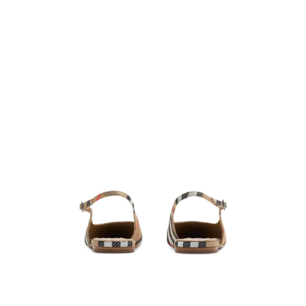 Burberry Karo Birdie Slingback Ballerina Flats