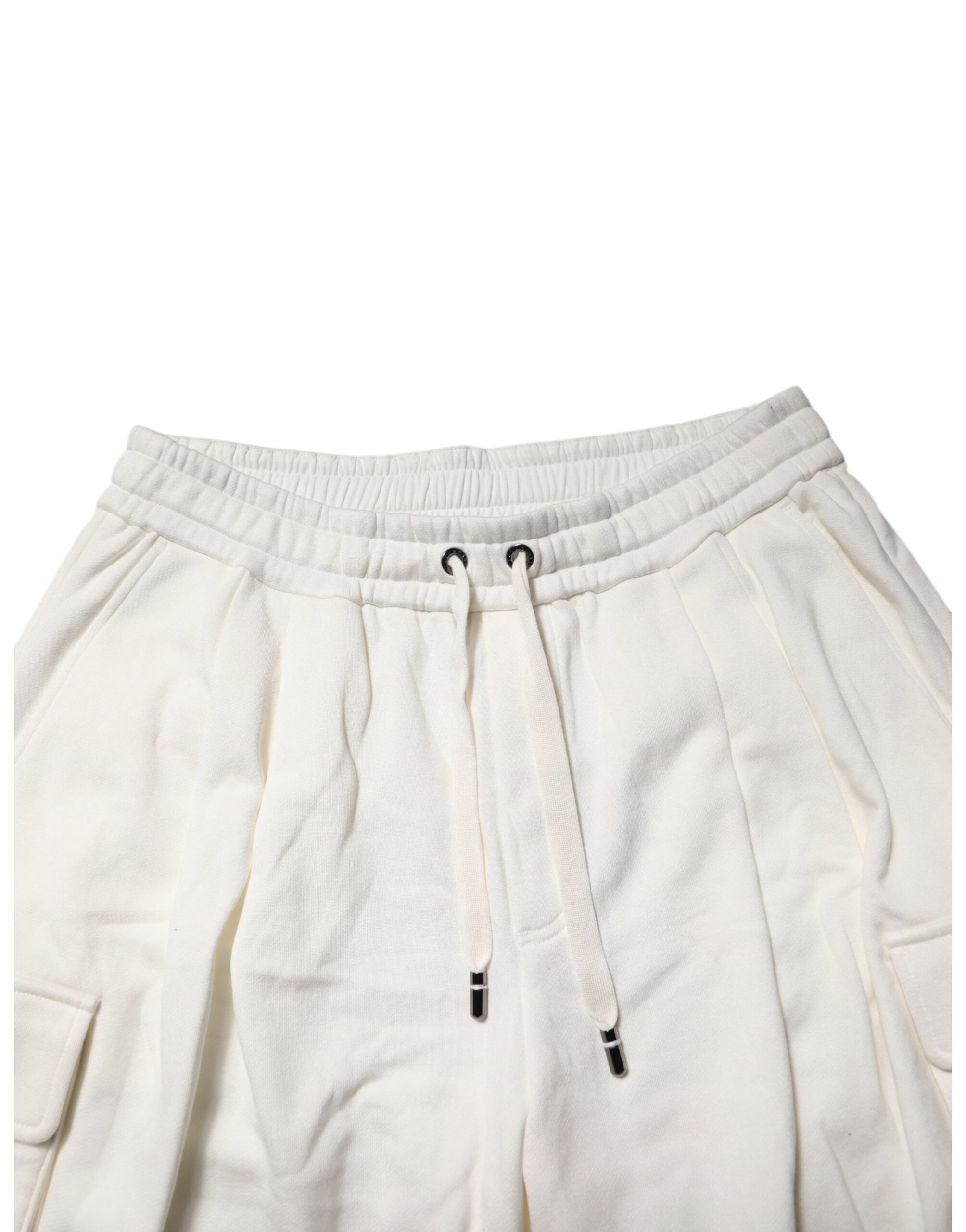 Dolce & Gabbana Weiße Cargo-Bermudas aus Baumwolle Sweatshorts Shorts
