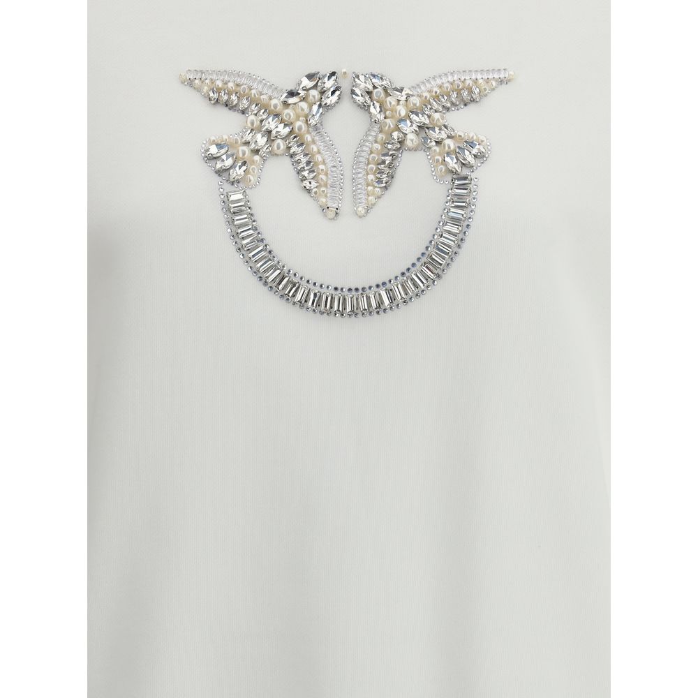 PINKO Baumwoll-Sweatshirt in Reinweiß