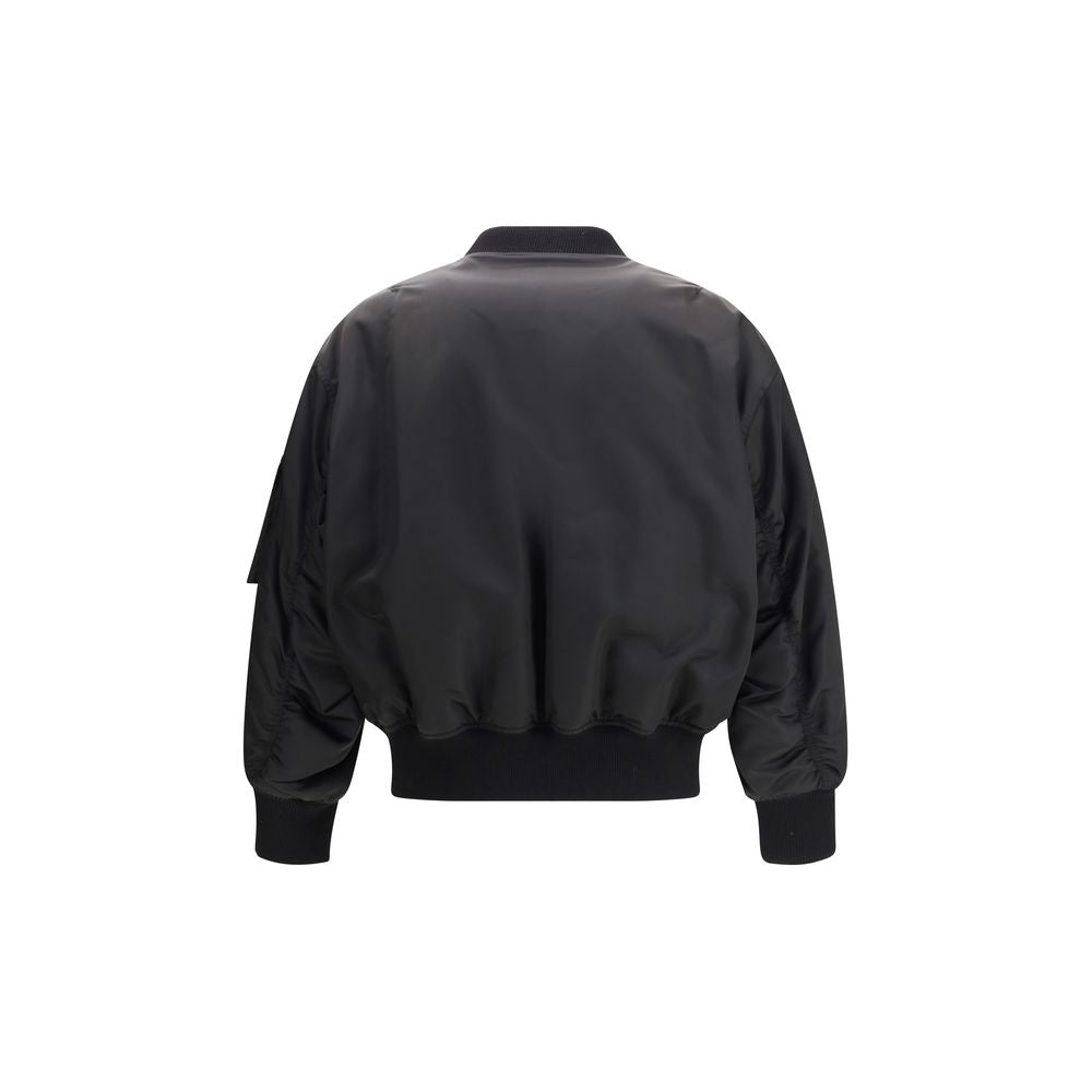 Saint Laurent Schwarze Polyamid-Bomberjacke