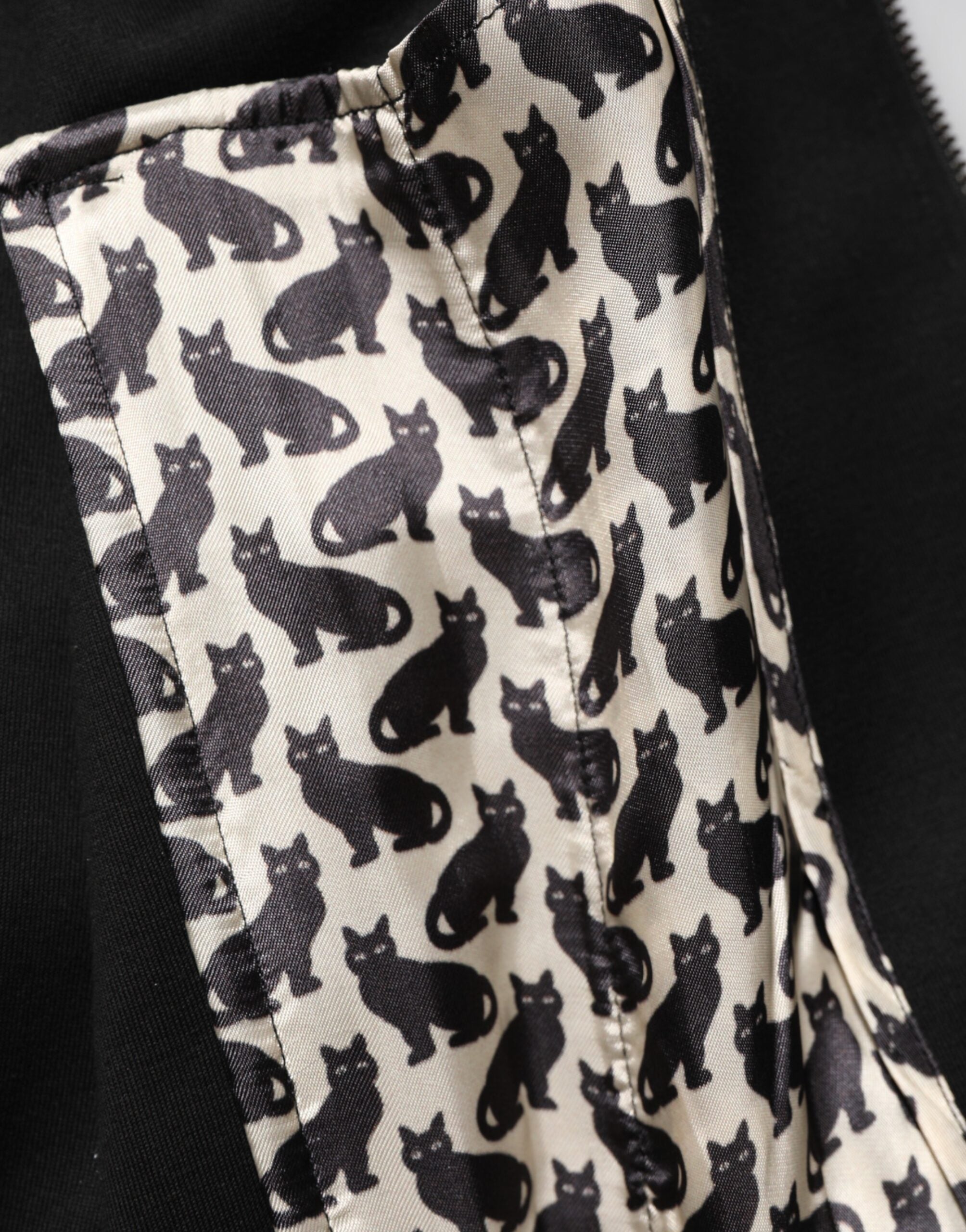 Dolce & Gabbana Schwarze Baumwolle Logo Full Zip Männer Bomberjacke