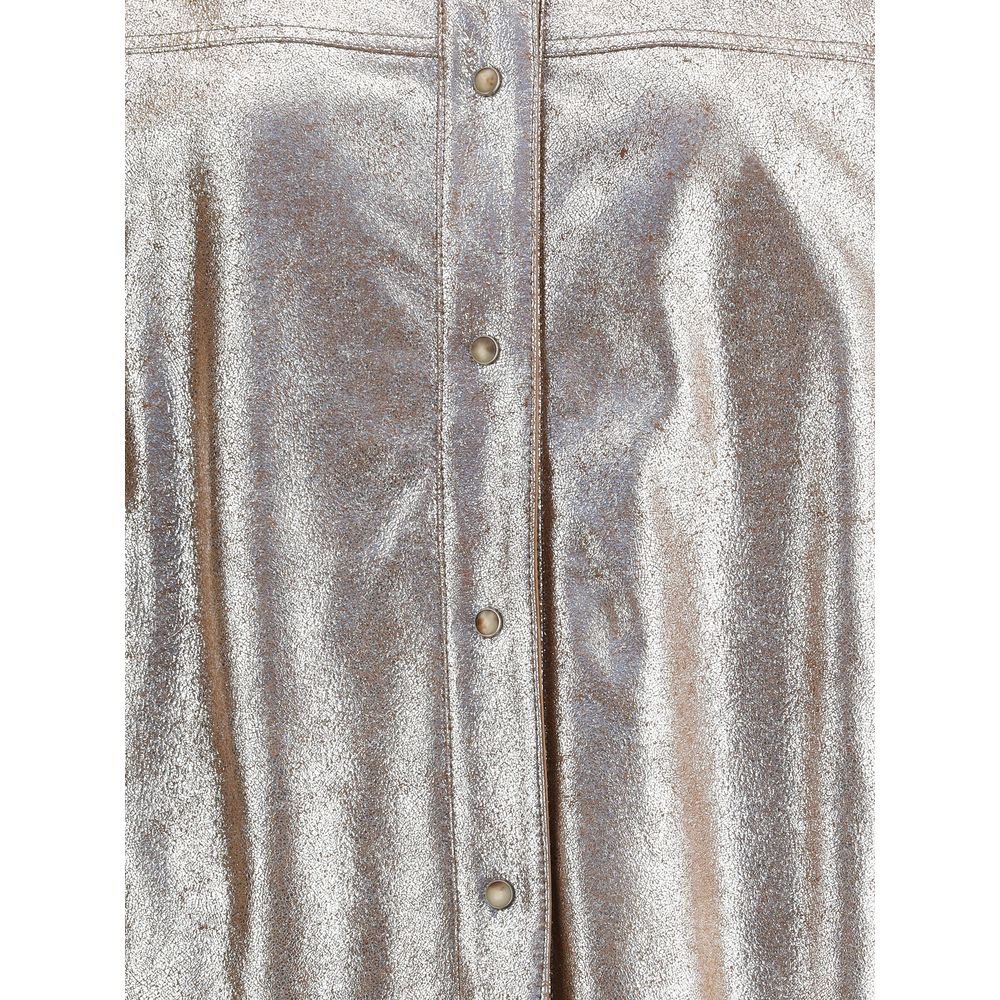 Brunello Cucinelli Oversize-Lederhemd
