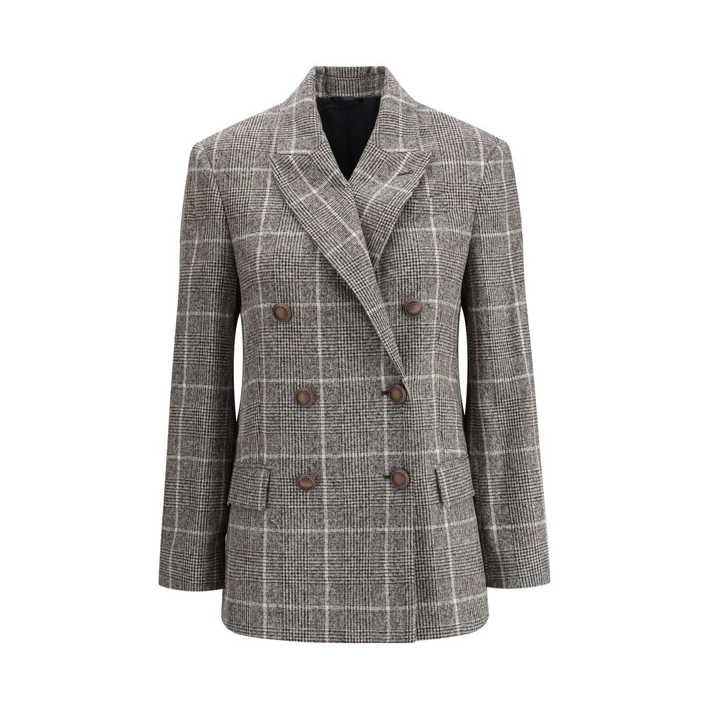 Brunello Cucinelli Blazer aus Alpaka und Wolle Prince de Galles