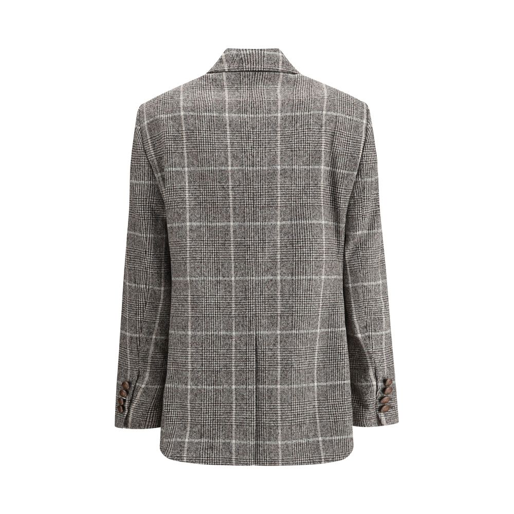 Brunello Cucinelli Blazer aus Alpaka und Wolle Prince de Galles
