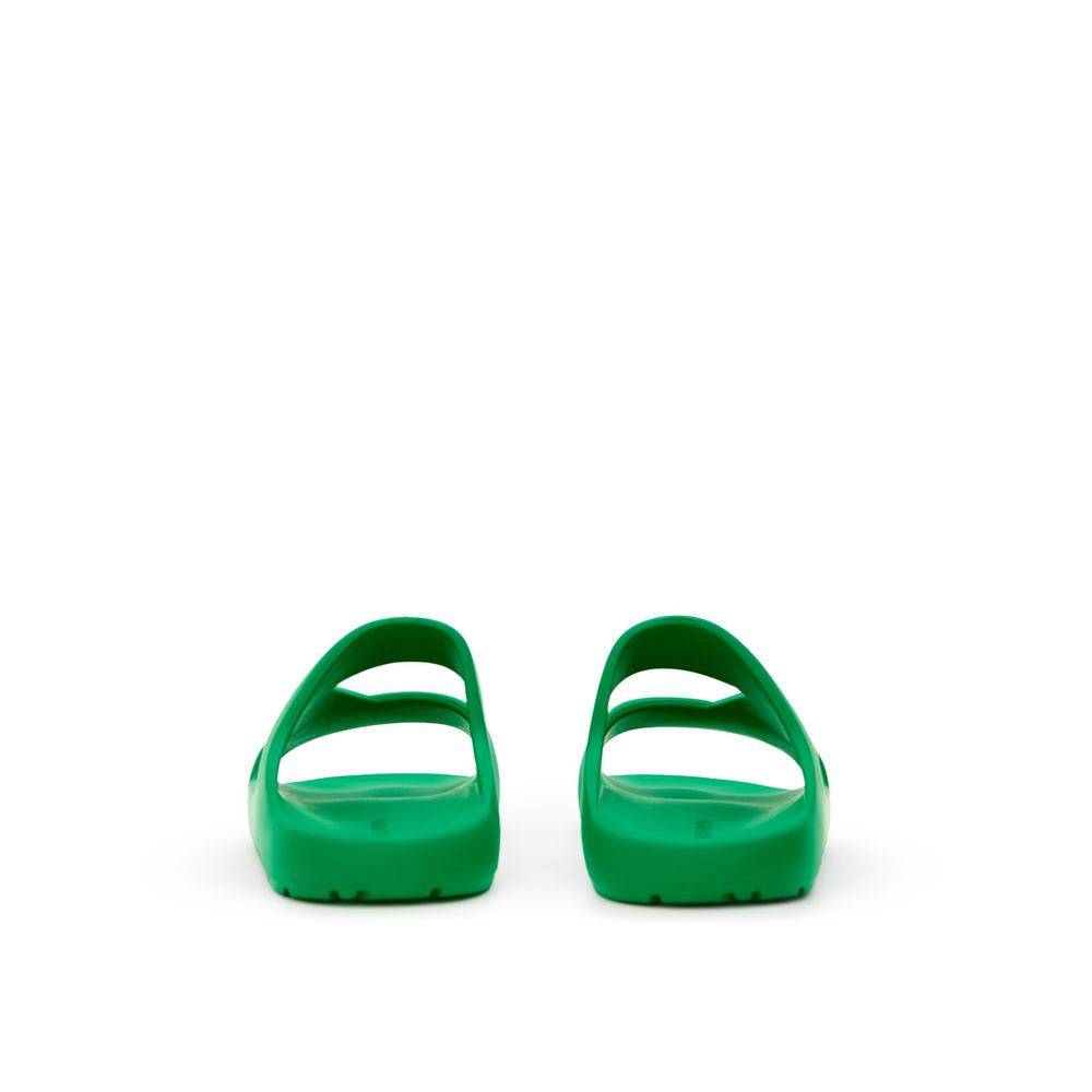 Bottega Veneta Grüner Baumwollpantoffel
