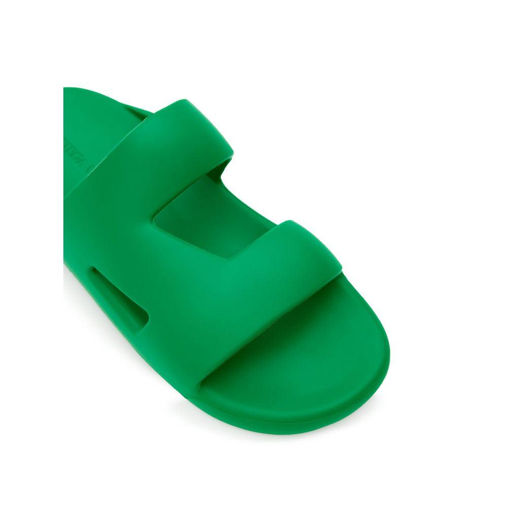 Bottega Veneta Grüner Baumwollpantoffel