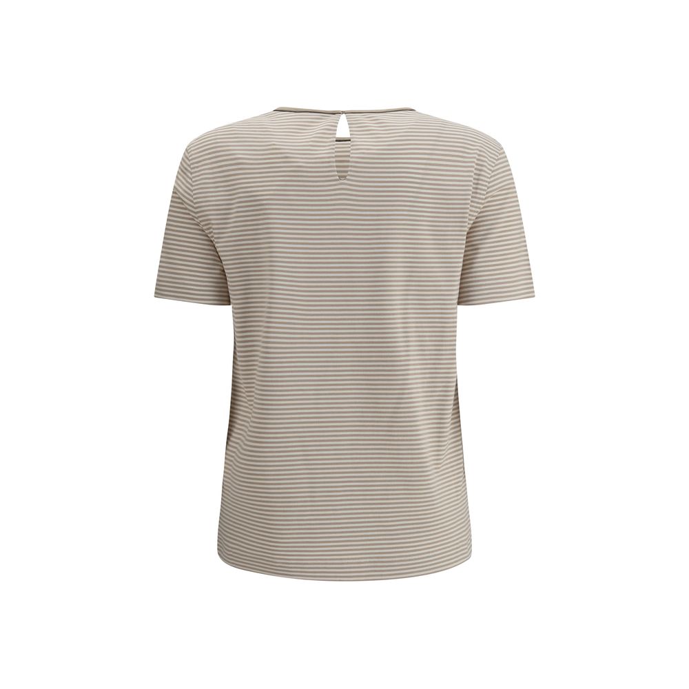 Brunello Cucinelli Gestreiftes T-Shirt aus Jersey