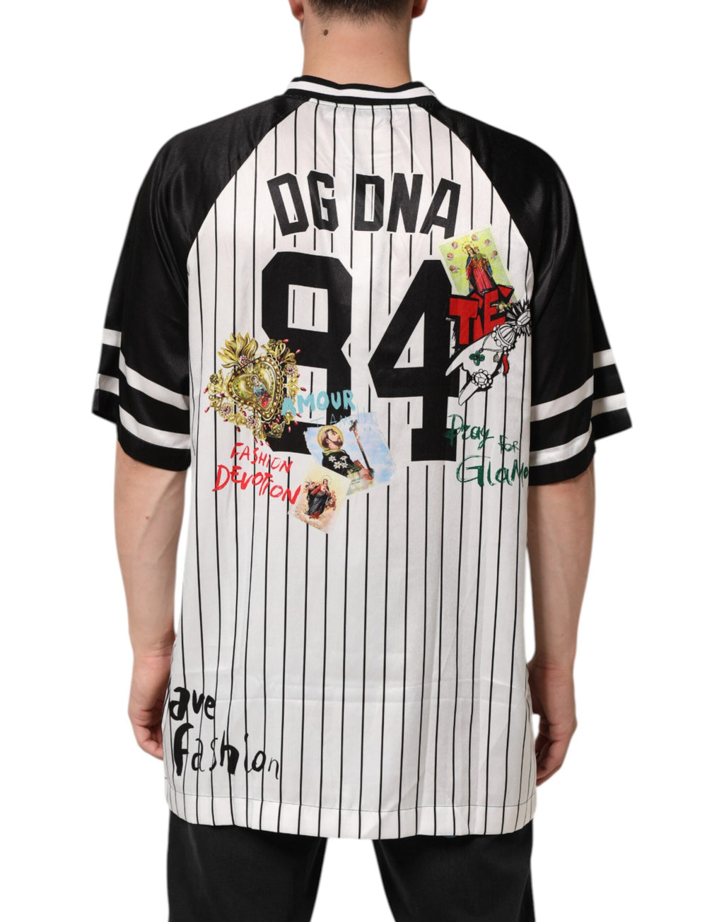 Dolce & Gabbana Tradizione Graffiti-Druck übergroßes Männer-T-Shirt