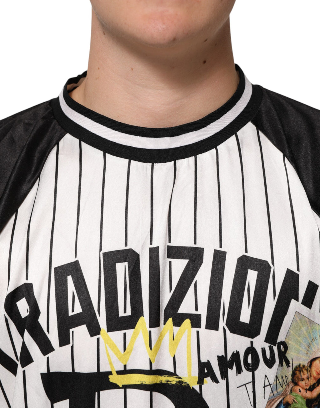 Dolce & Gabbana Tradizione Graffiti-Druck übergroßes Männer-T-Shirt