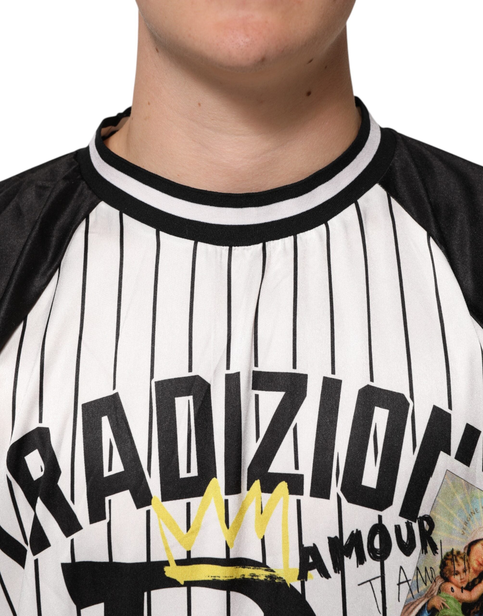 Dolce & Gabbana Tradizione Graffiti-Druck übergroßes Männer-T-Shirt