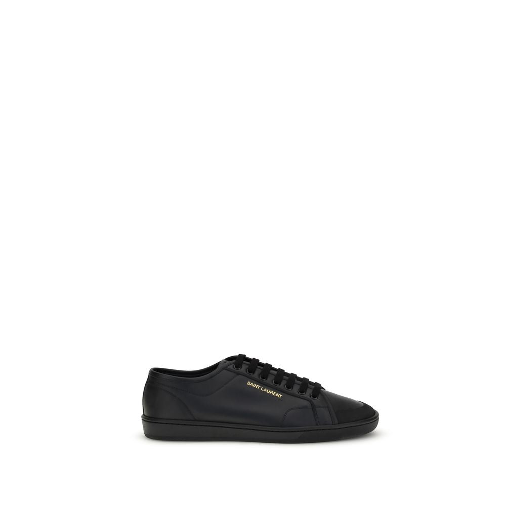 Saint Laurent Schwarze Sneakers aus Kalbsleder Bos Taurus Low Top