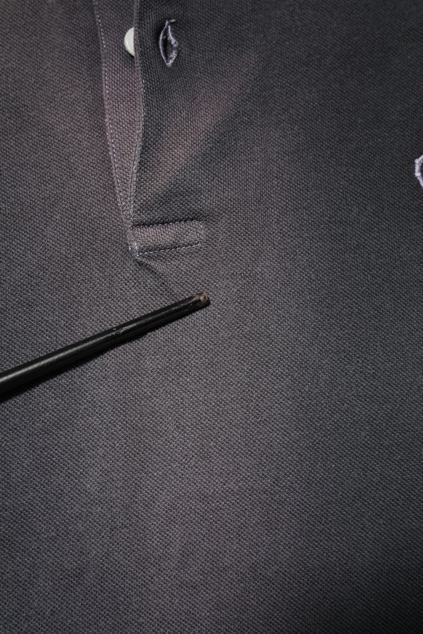 Dolce & Gabbana Graues Baumwoll-Polo-T-Shirt mit Kragen für Männer