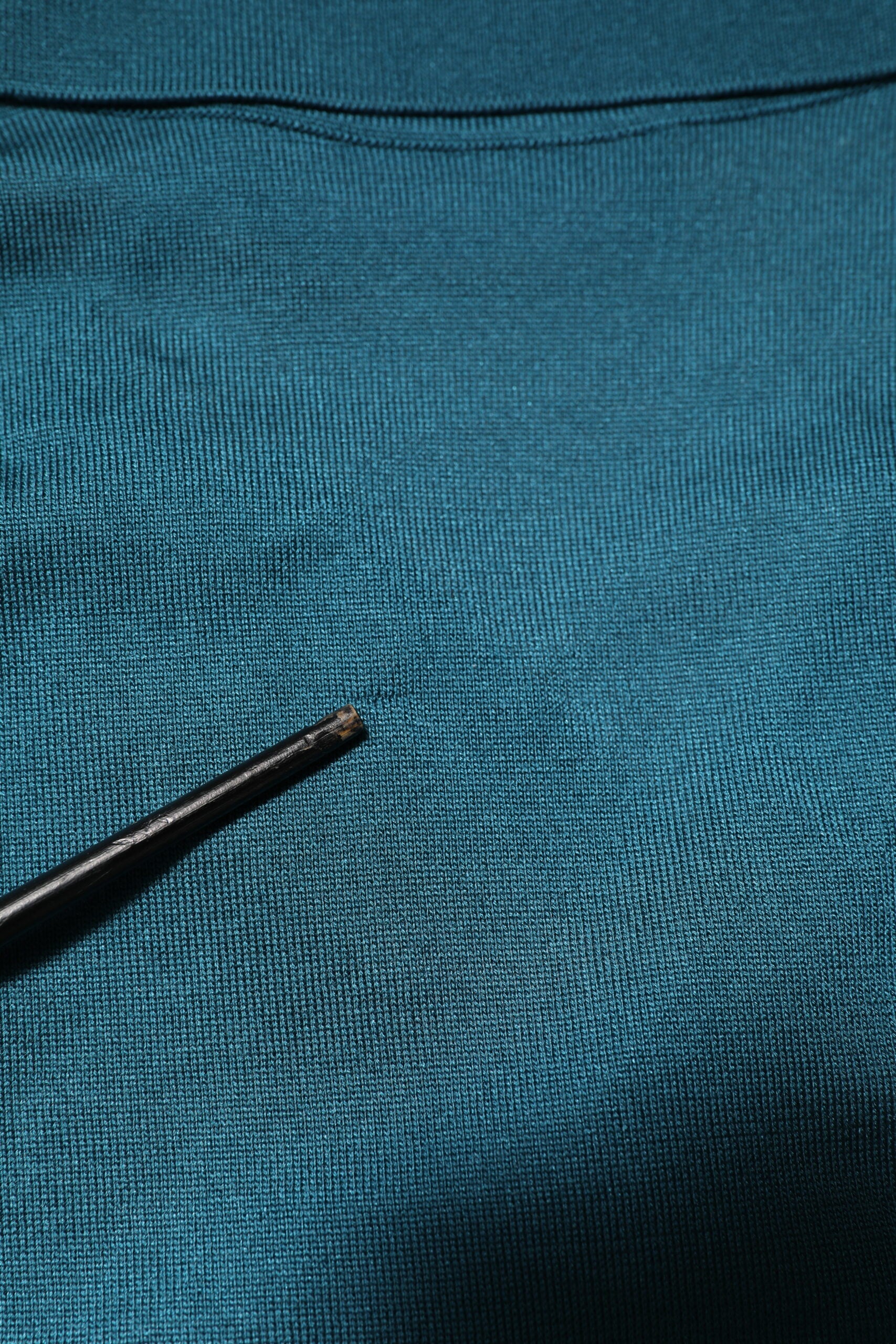 Dolce & Gabbana Blaugrünes Kurzarm-Polo-T-Shirt mit Seidenkragen