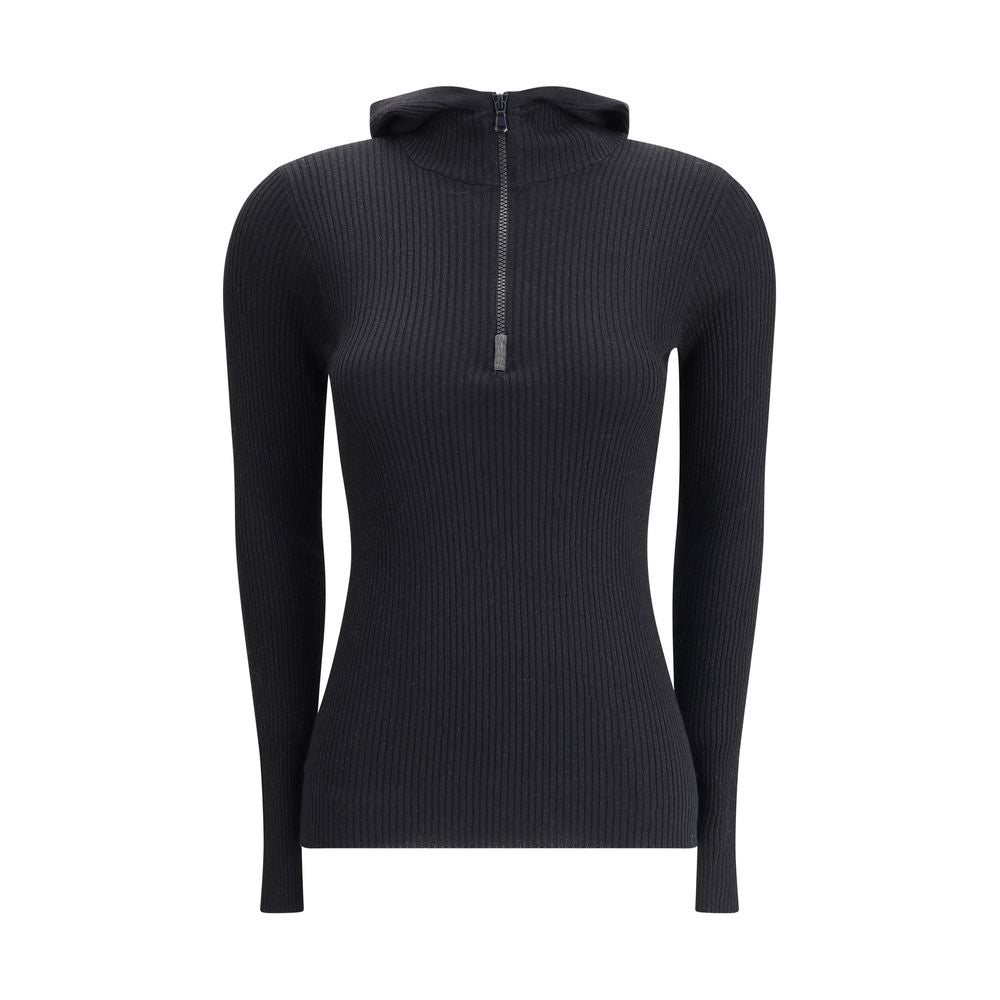 Brunello Cucinelli Langarm-Pullover mit Kapuze
