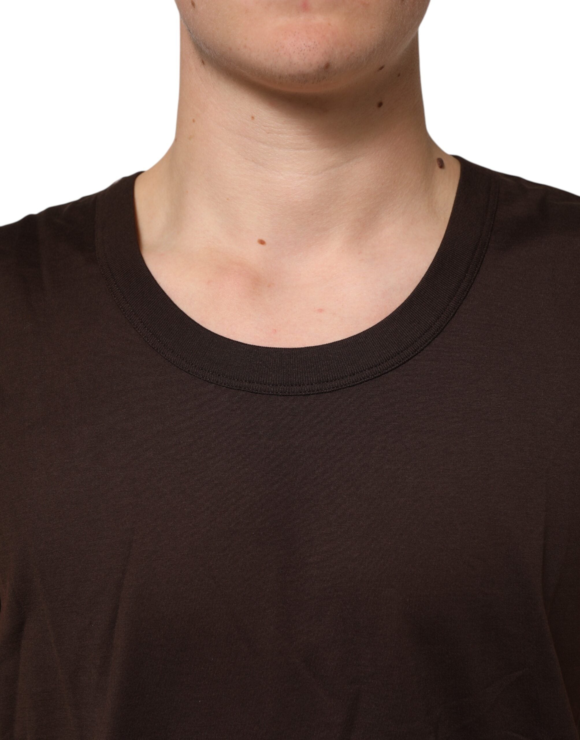 Dolce & Gabbana Braun Baumwolle ärmellose Unterwäsche Männer Tank Top