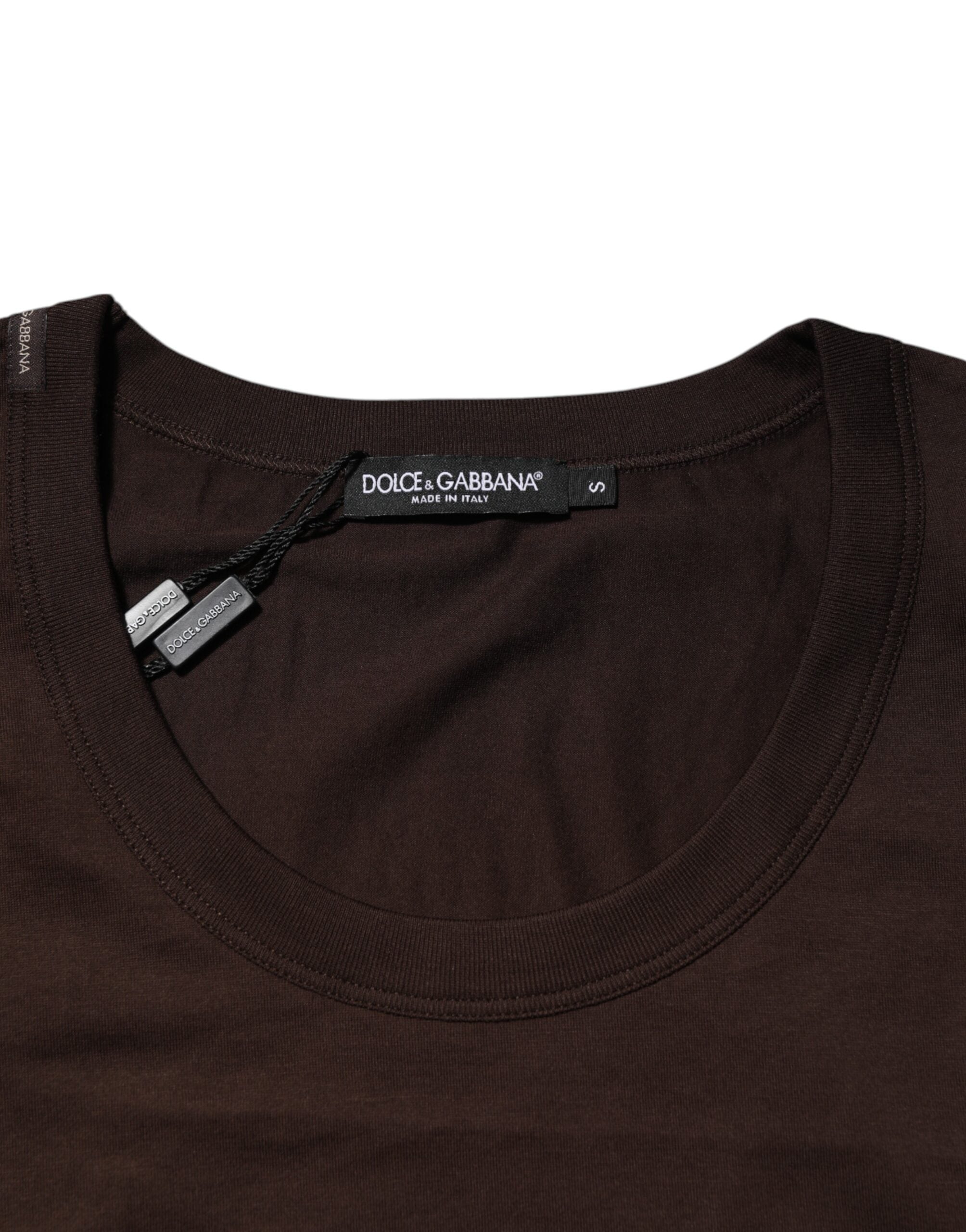 Dolce & Gabbana Braun Baumwolle ärmellose Unterwäsche Männer Tank Top