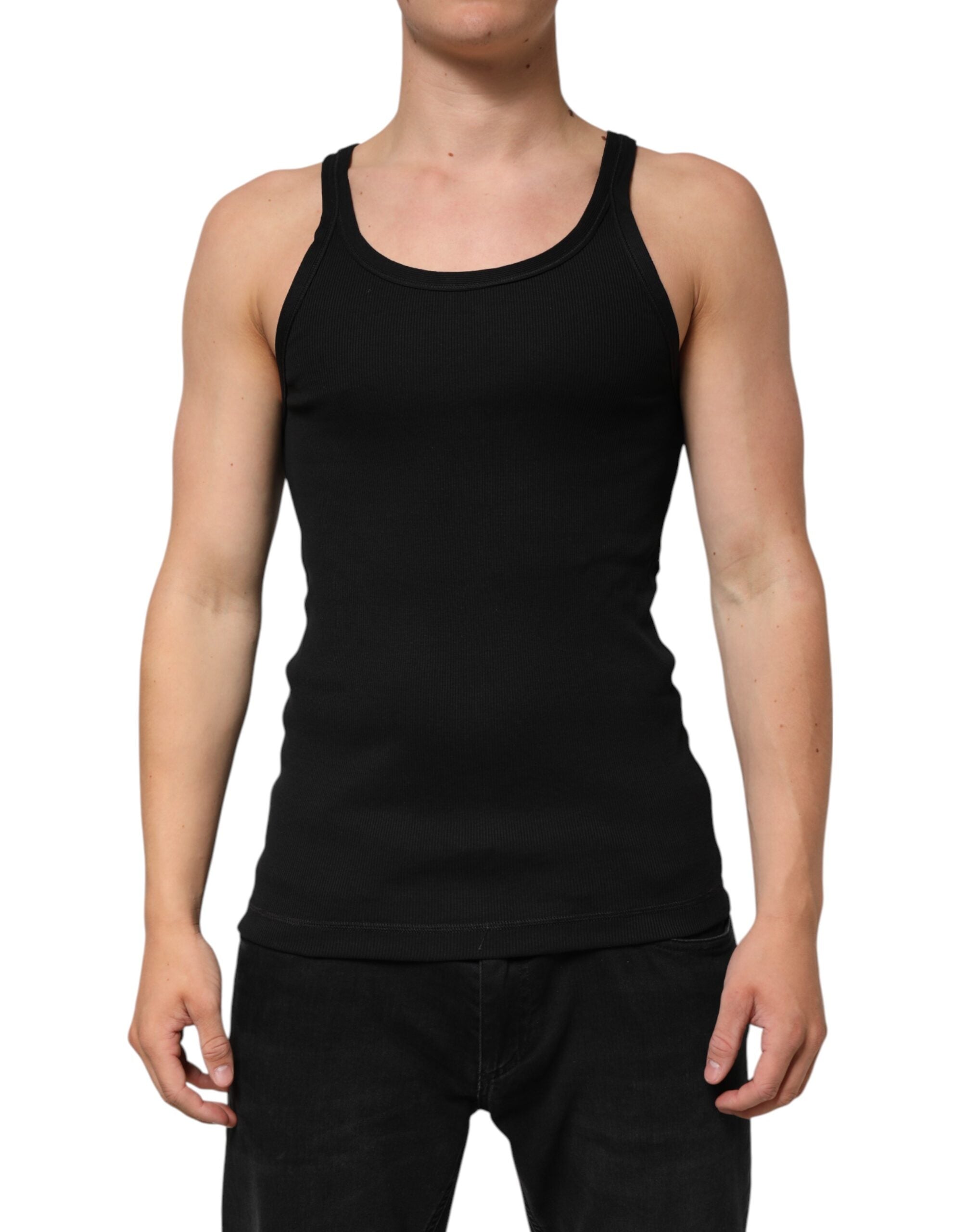 Dolce & Gabbana Schwarzes Tank ärmellose Unterwäsche Männer T-shirt