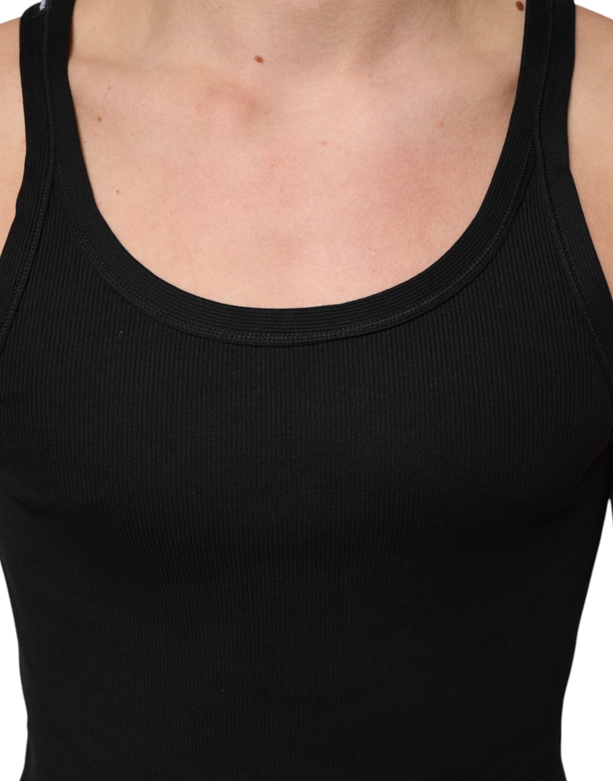 Dolce & Gabbana Schwarzes Tank ärmellose Unterwäsche Männer T-shirt