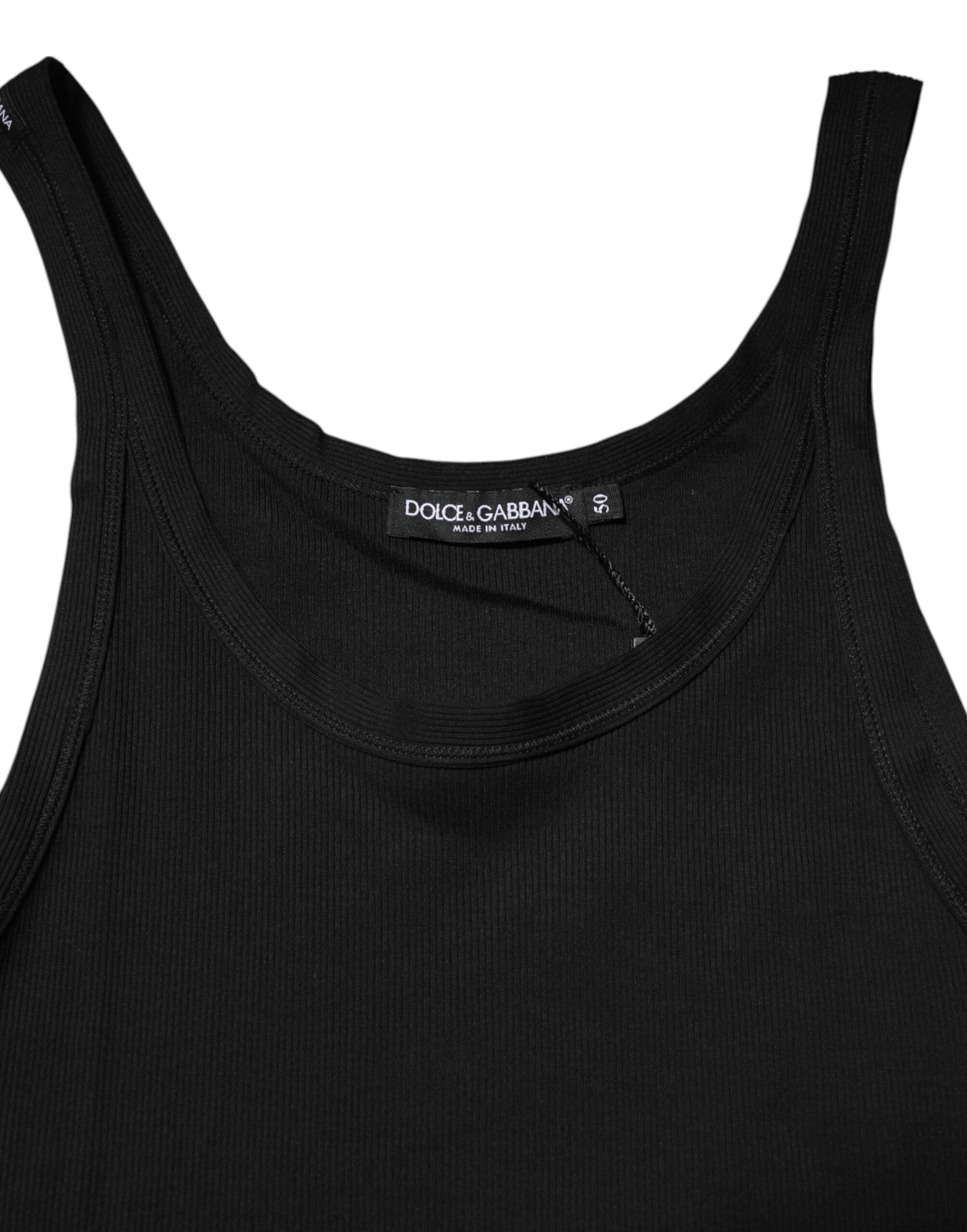 Dolce & Gabbana Schwarzes Tank ärmellose Unterwäsche Männer T-shirt