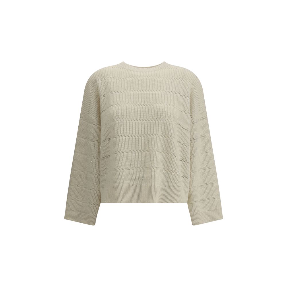 Brunello Cucinelli Schillernder Pullover aus Kaschmir und Wolle