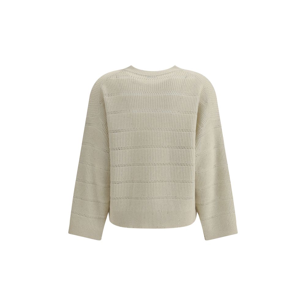 Brunello Cucinelli Schillernder Pullover aus Kaschmir und Wolle