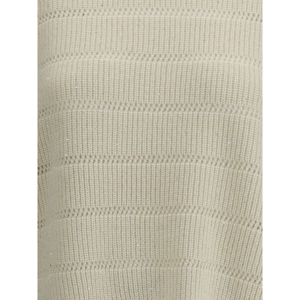 Brunello Cucinelli Schillernder Pullover aus Kaschmir und Wolle