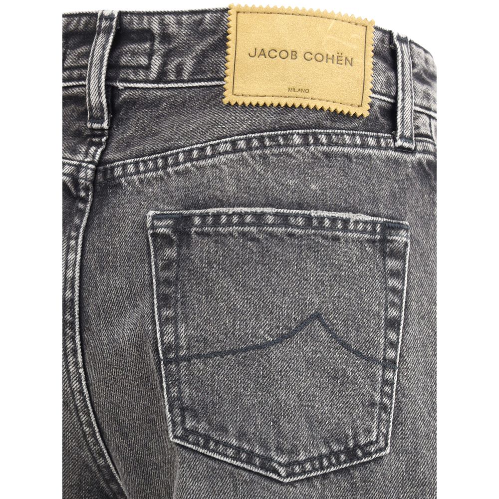 Jacob Cohen Graue Baumwoll-Jeans mit Relaxed Fit