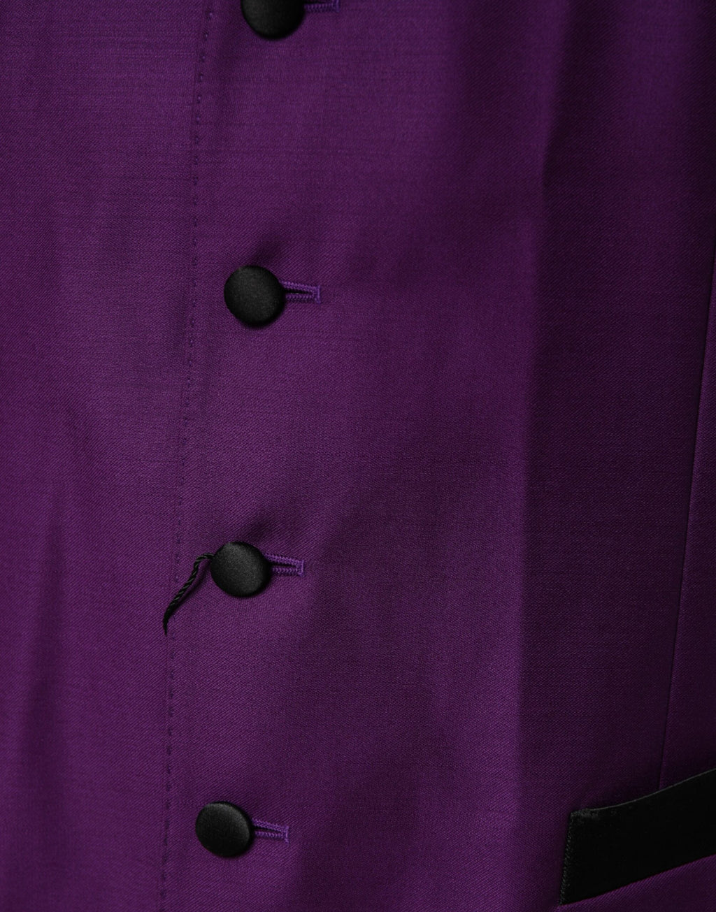 Dolce & Gabbana Paarse Wollen Jurk Formeel Gilet Vest