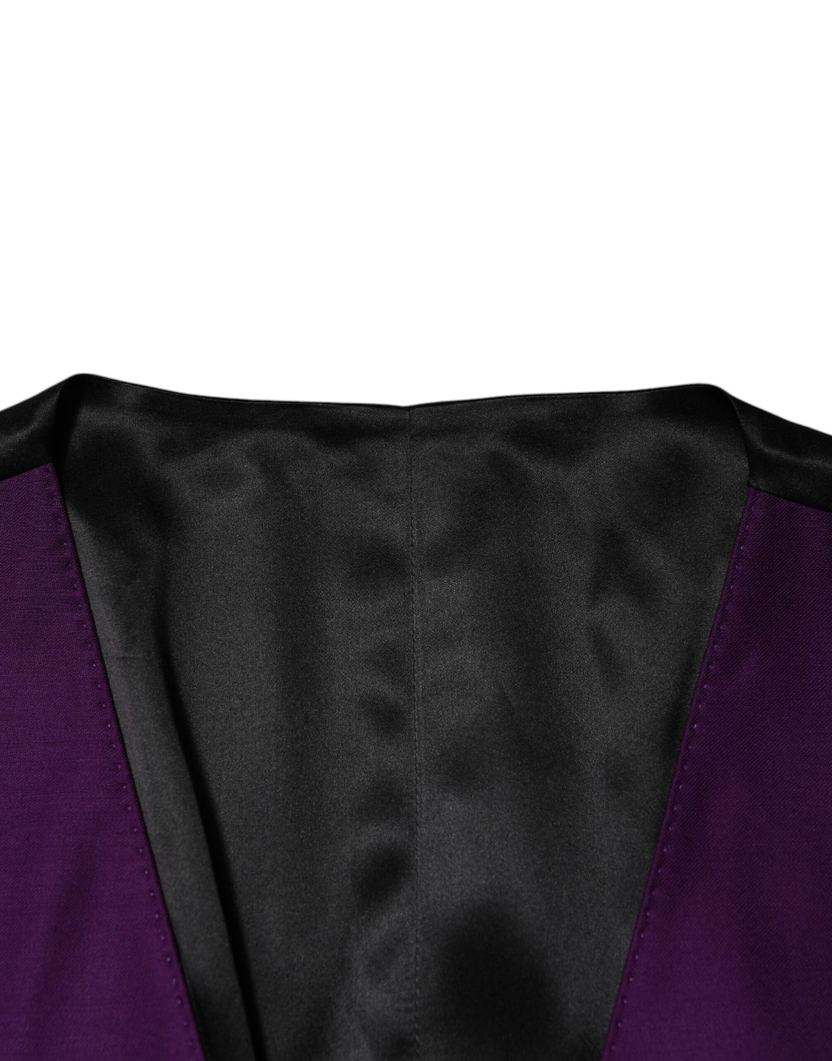 Dolce & Gabbana Paarse Wollen Jurk Formeel Gilet Vest
