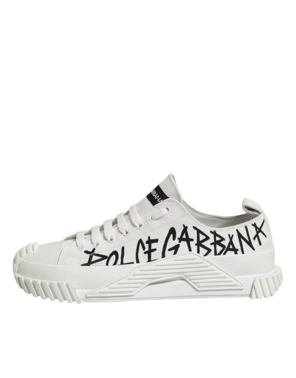 Dolce & Gabbana Weiß Logo Graffiti Low Top Turnschuhe Schuhe