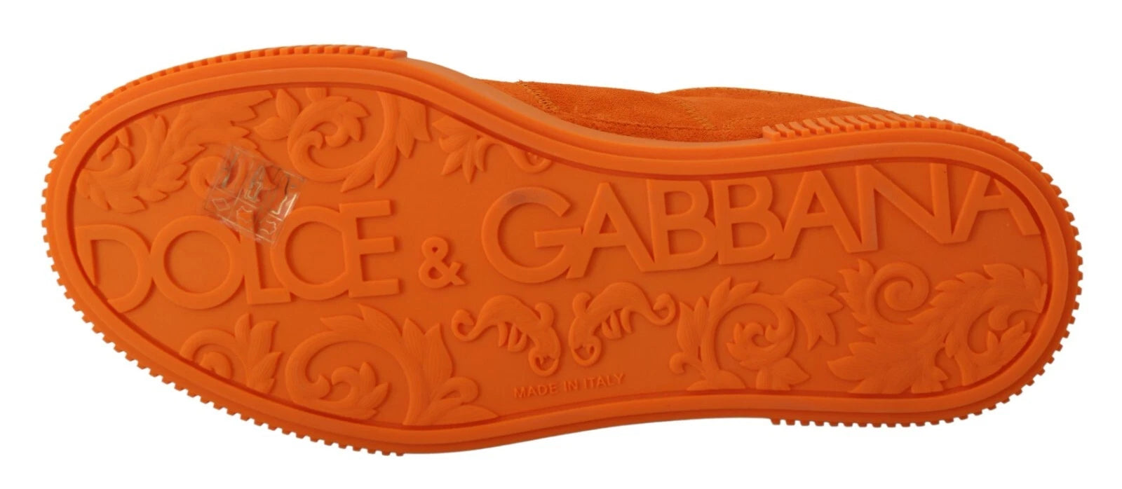 Dolce & Gabbana Orange Leder P.j. Tucker Männer Turnschuhe Schuhe