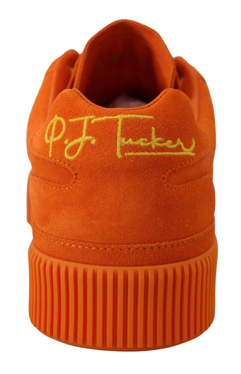 Dolce & Gabbana Orange Leder P.j. Tucker Männer Turnschuhe Schuhe
