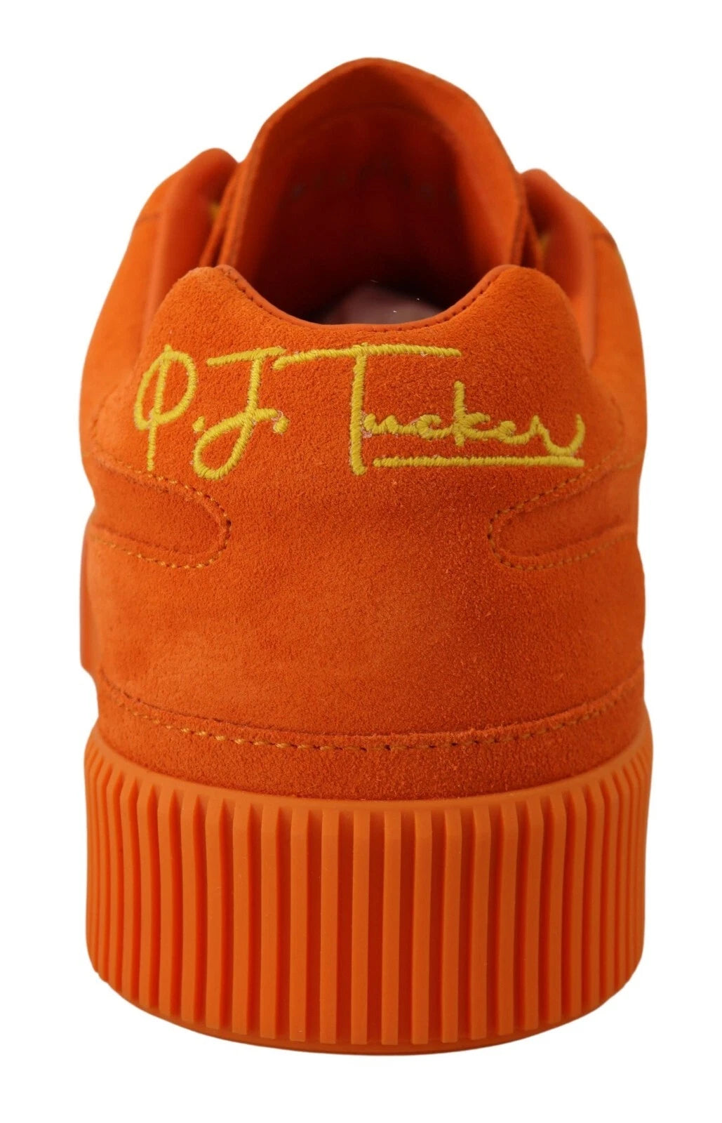 Dolce & Gabbana Orange Leder P.j. Tucker Männer Turnschuhe Schuhe