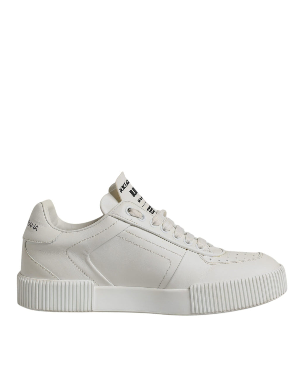 Dolce & Gabbana Weiß Miami Leder Low Top Turnschuhe Schuhe