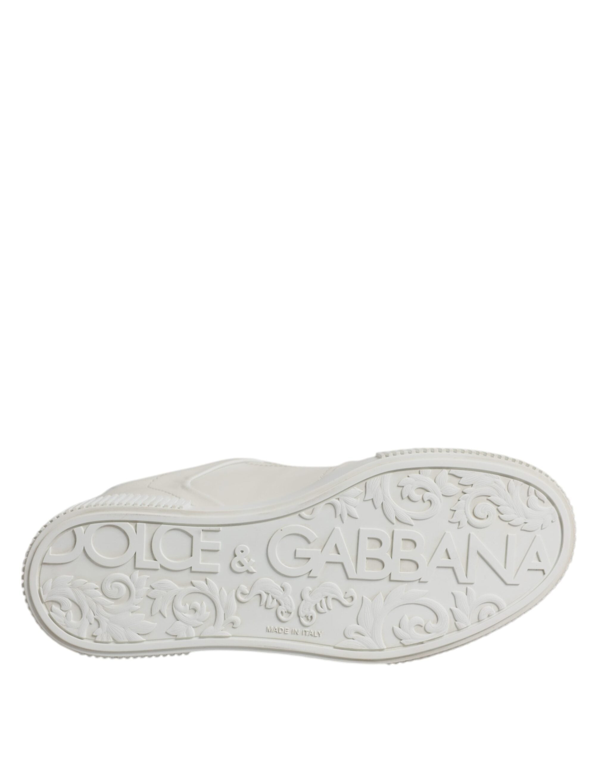 Dolce & Gabbana Weiß Miami Leder Low Top Turnschuhe Schuhe