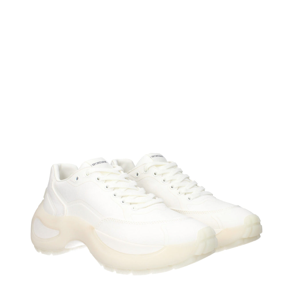 Max Mara Chunky Sneakers aus weißem Stoff