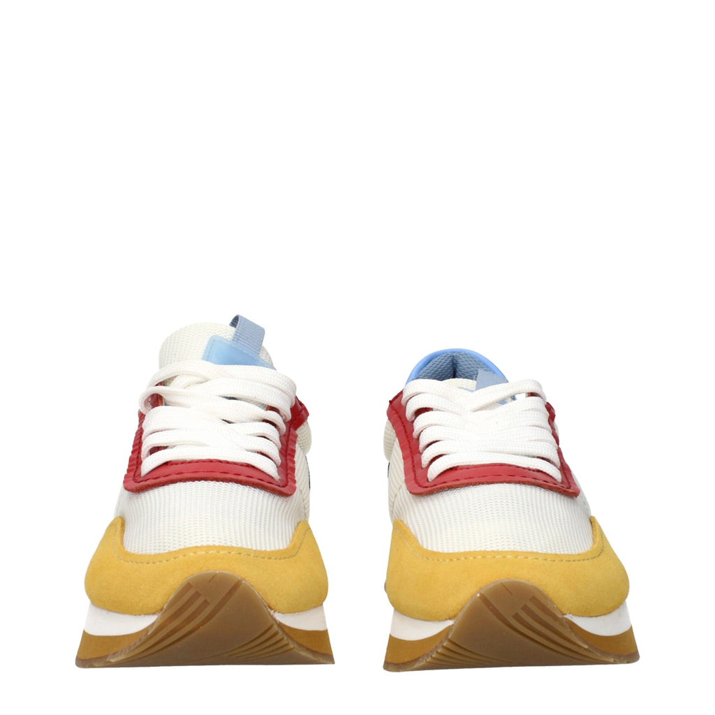 Max Mara Weiße Stoff-Sneaker mit niedrigem Schaft