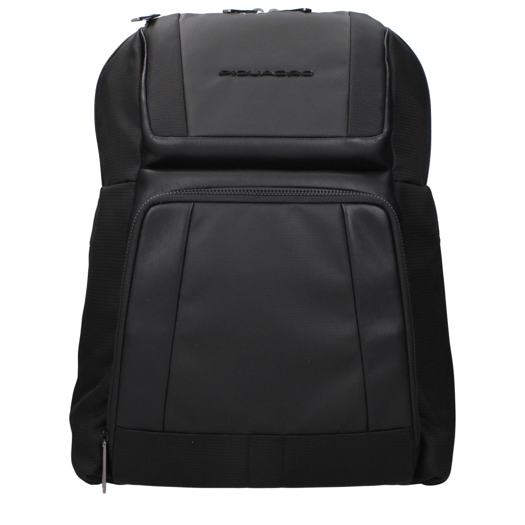 Piquadro Schwarzer Nylon-Rucksack