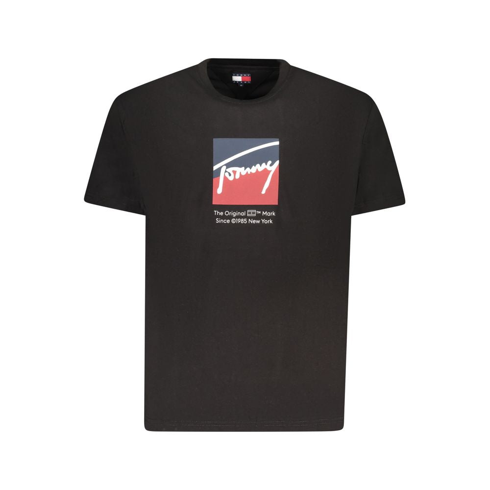 Tommy Hilfiger Schwarzes T-Shirt aus Baumwolle